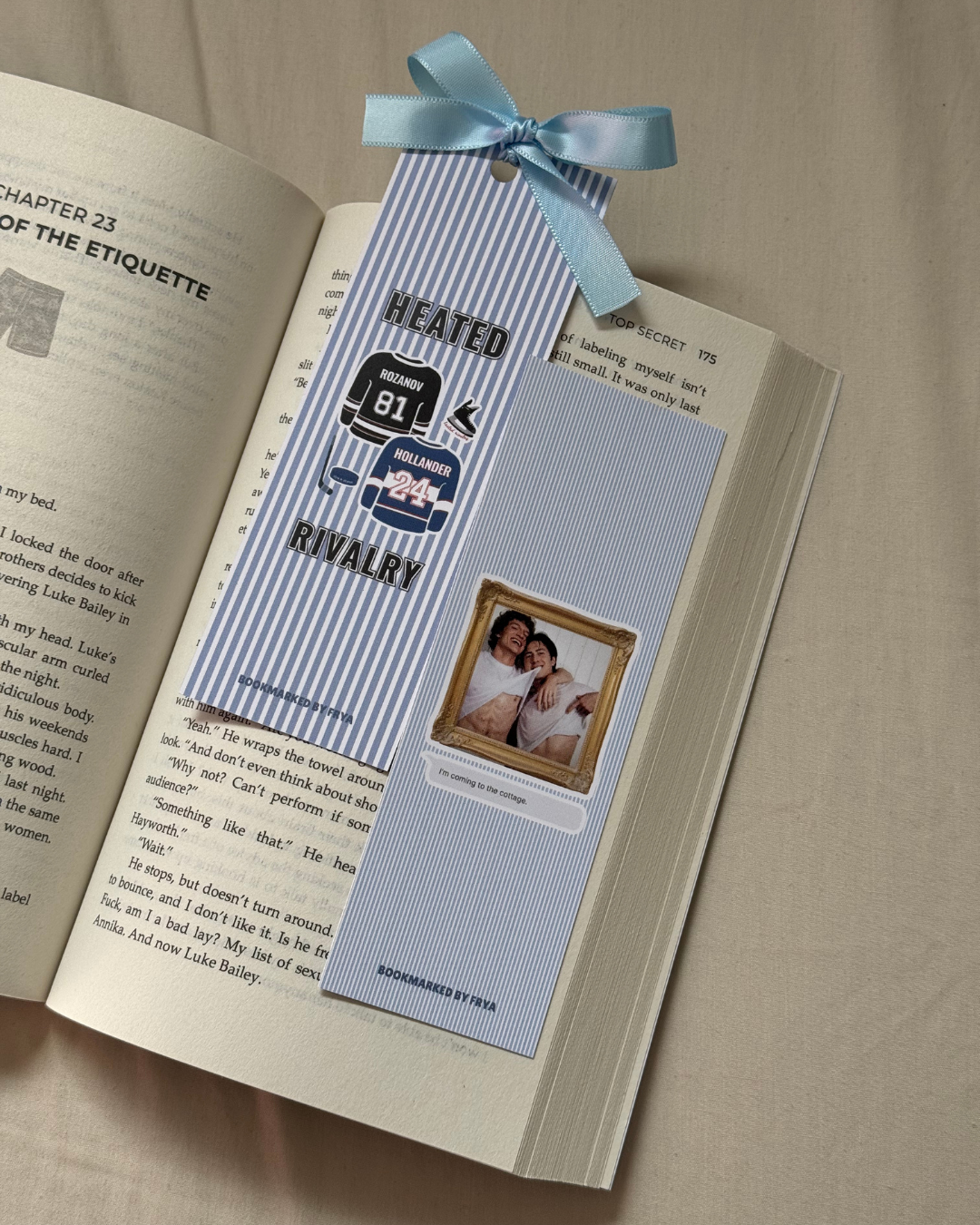 Heated Rivalry Inspired Bookmark