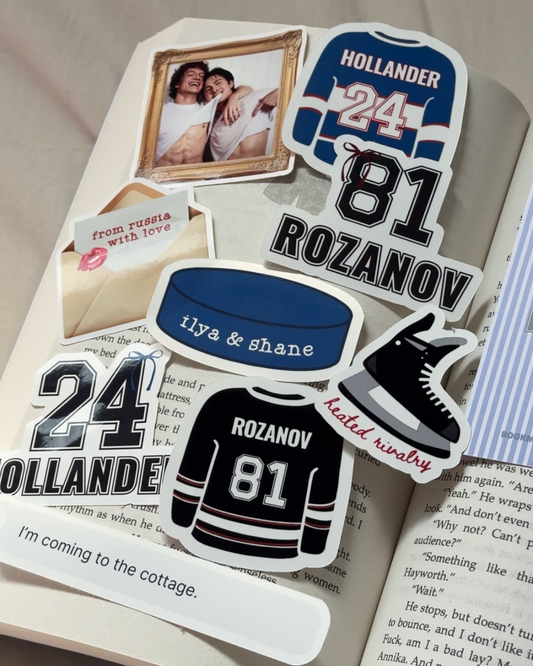 Heated Rivalry Bookmark & Sticker pack