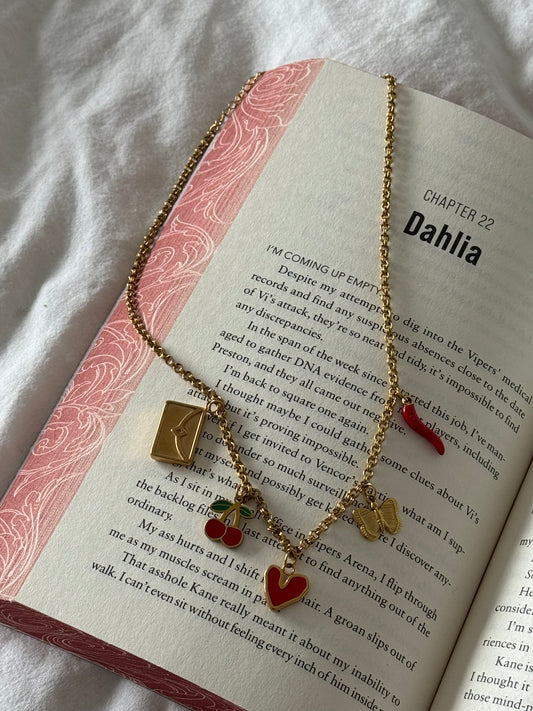 She Loves To Read Charm Necklace