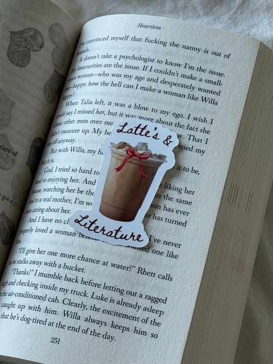 Latte's & Literature Sticker