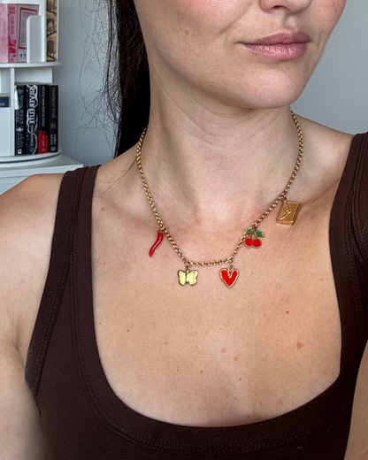 She Loves To Read Charm Necklace