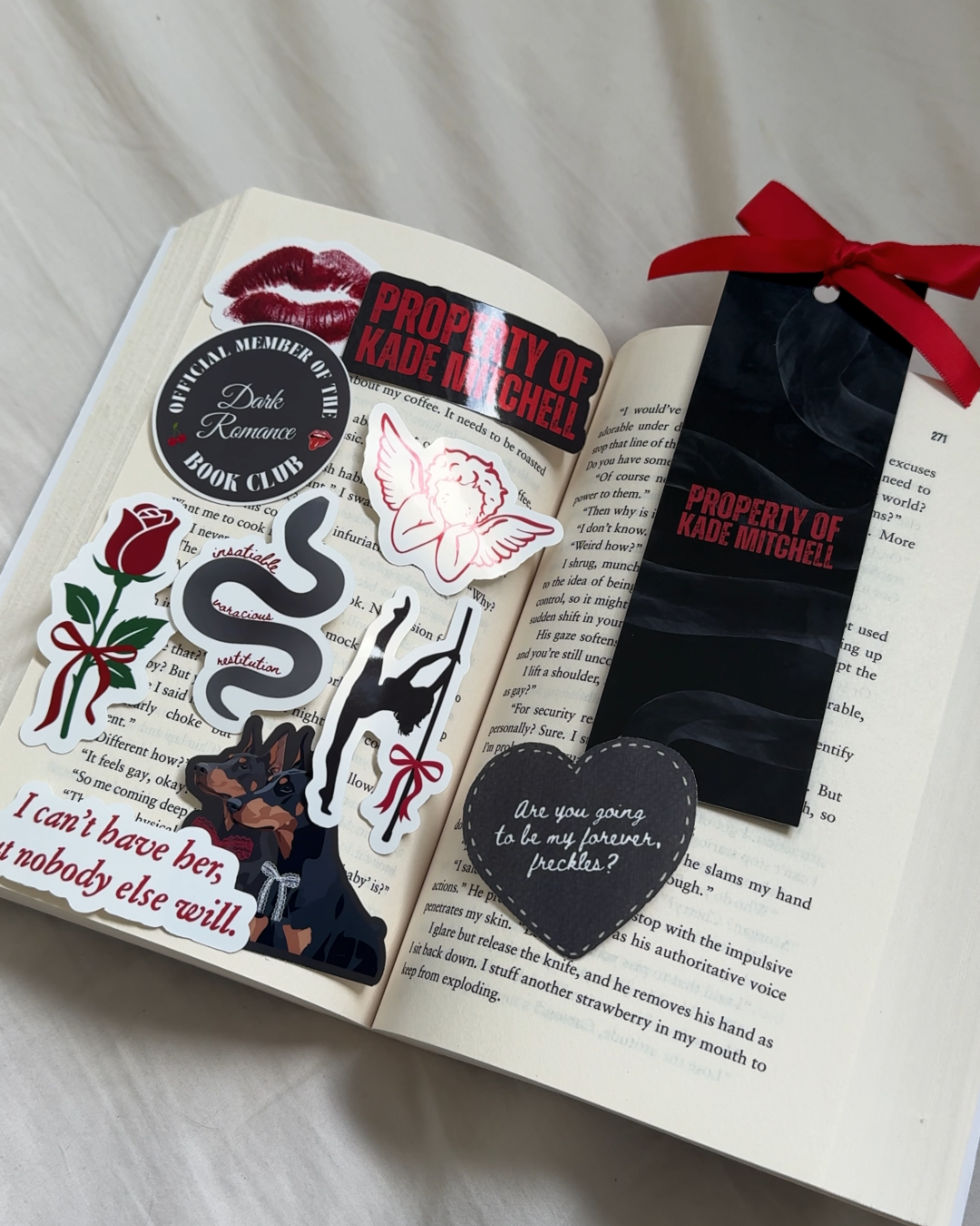 Insatiable Bookmark & Sticker pack