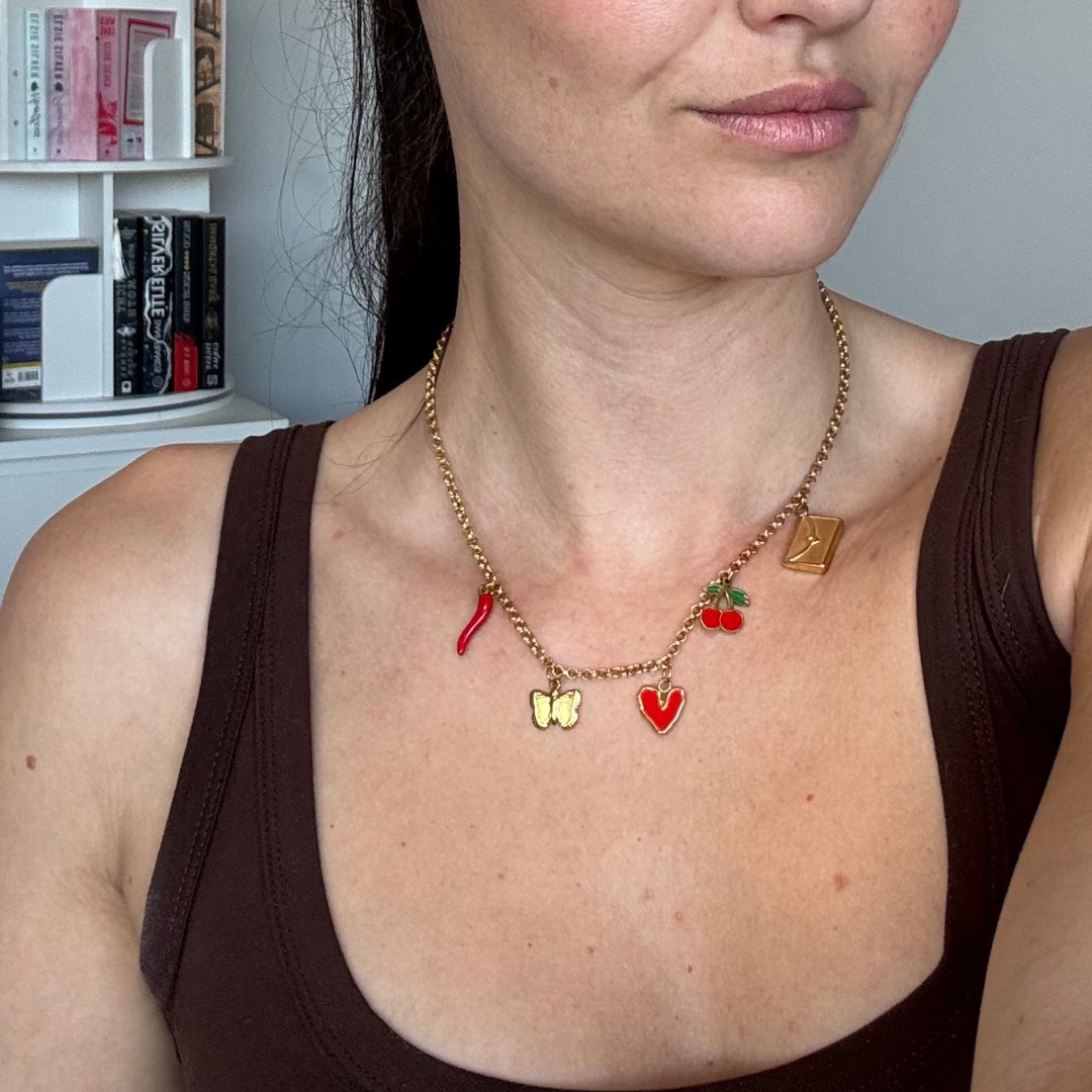 She Loves To Read Charm Necklace