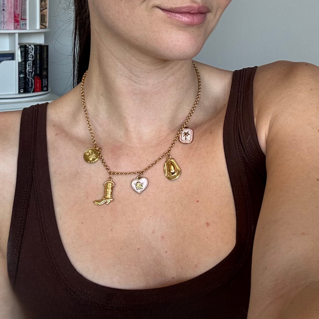 Pink Coastal Cowboy Charm Necklace
