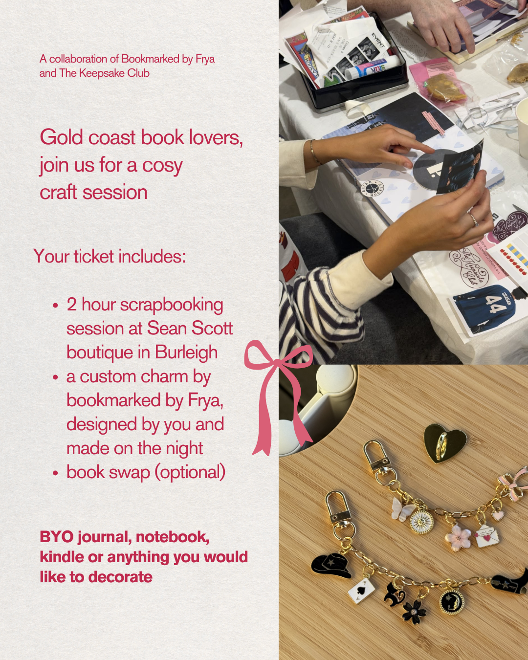 Event: Scrapbooking and Charms