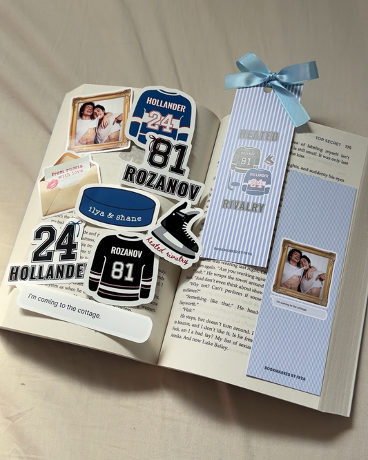 Heated Rivalry Bookmark & Sticker pack