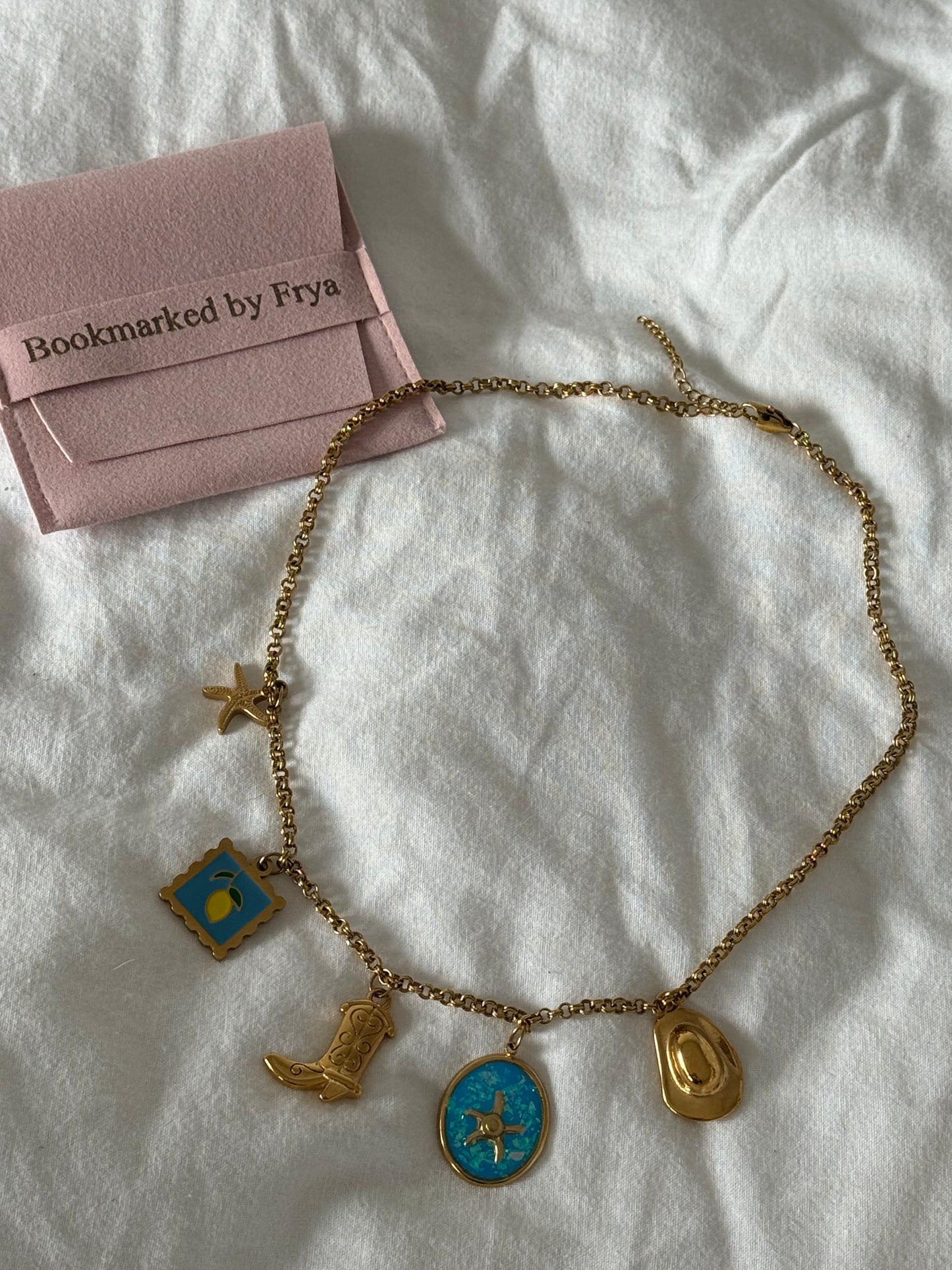 Blue Coastal Cowboy Charm Necklace