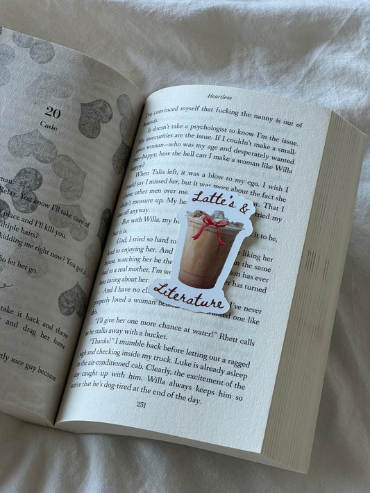 Latte's & Literature Sticker