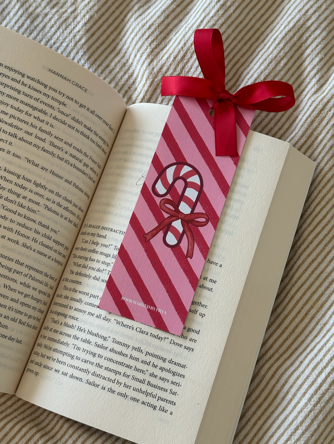 Candy Cane Christmas Bookmark