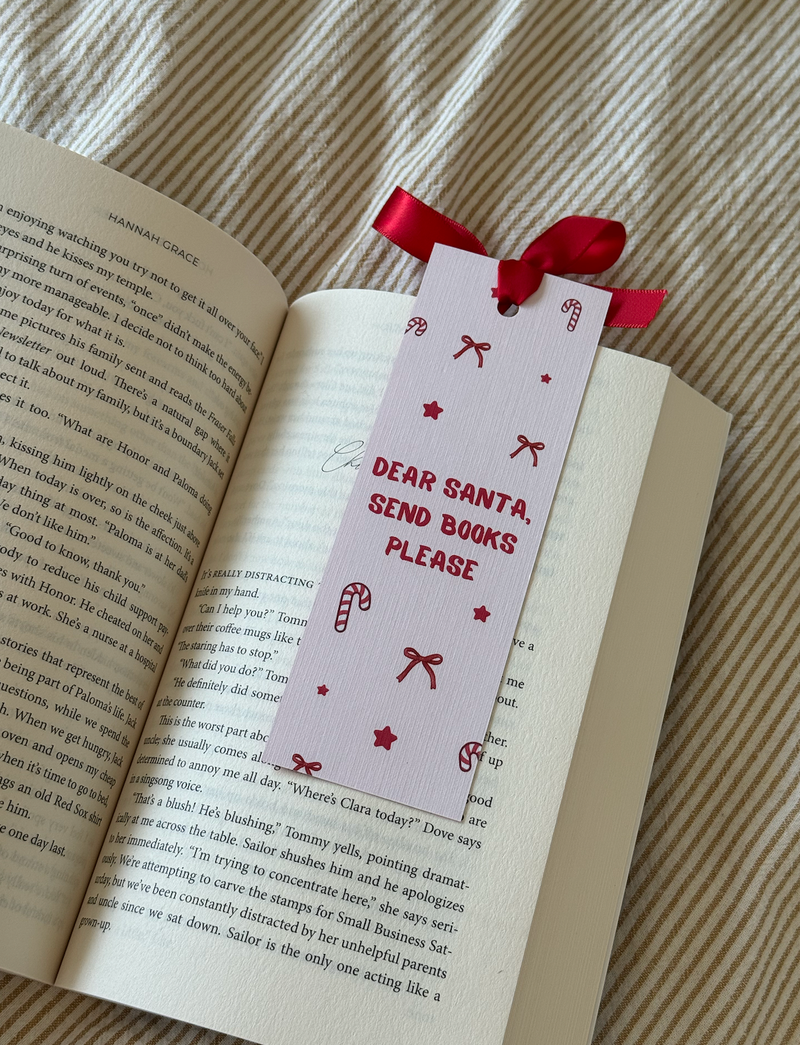 Candy Cane Christmas Bookmark