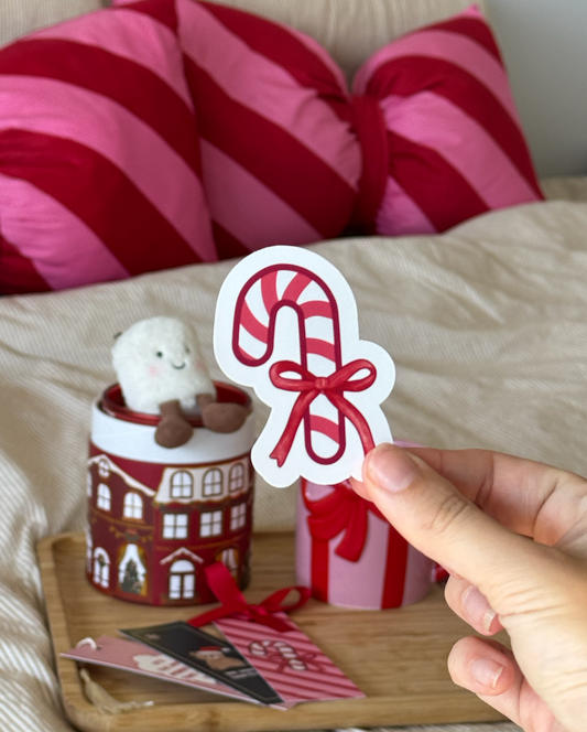 Candy Cane Christmas Sticker