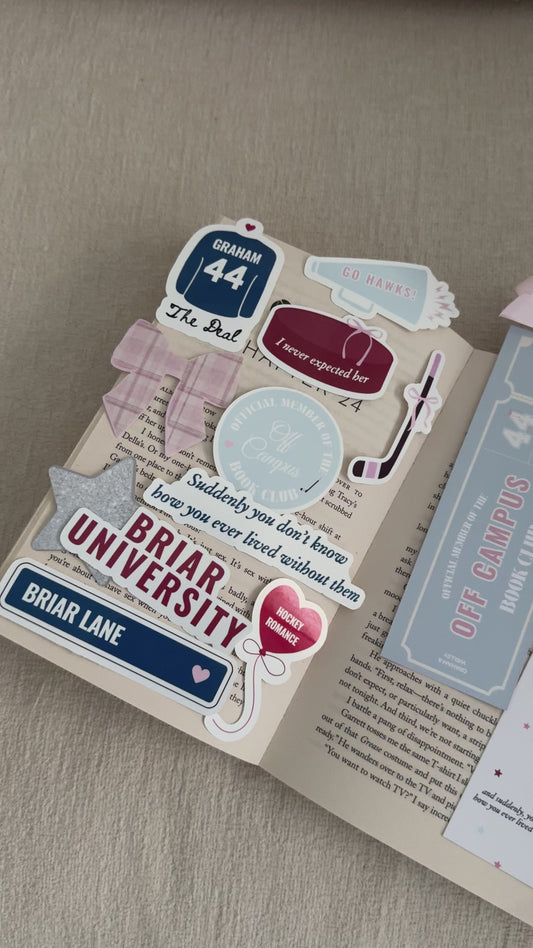 Off Campus Bookmark & Sticker pack